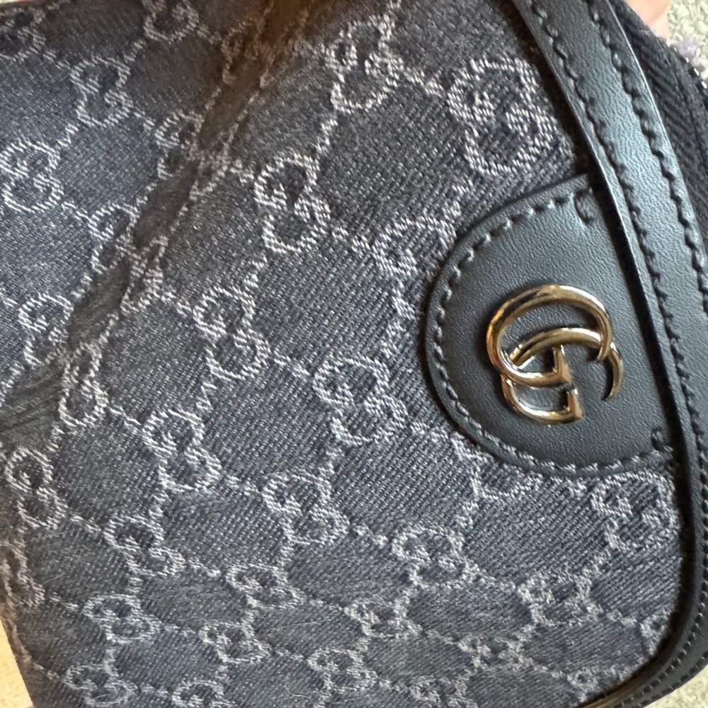 BRAND NEW Ophidia Dome crossbody  Gucci Black and Gray denim